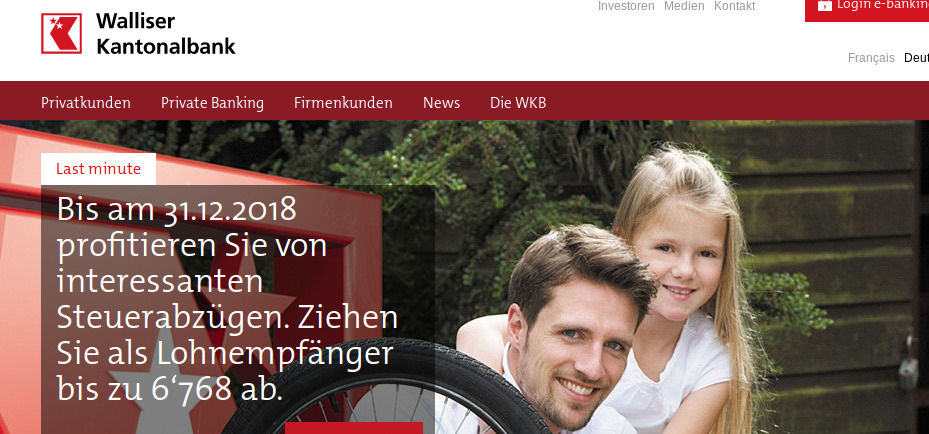 Walliser Kantonalbank mit Strafanzeige gegen ehemaligen Präsidenten
