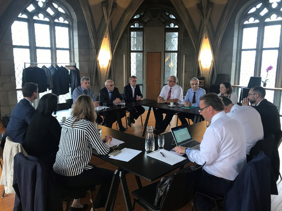 Treffen des Berner Regierungsrats mit dem Staatsrat des Kantons Wallis
