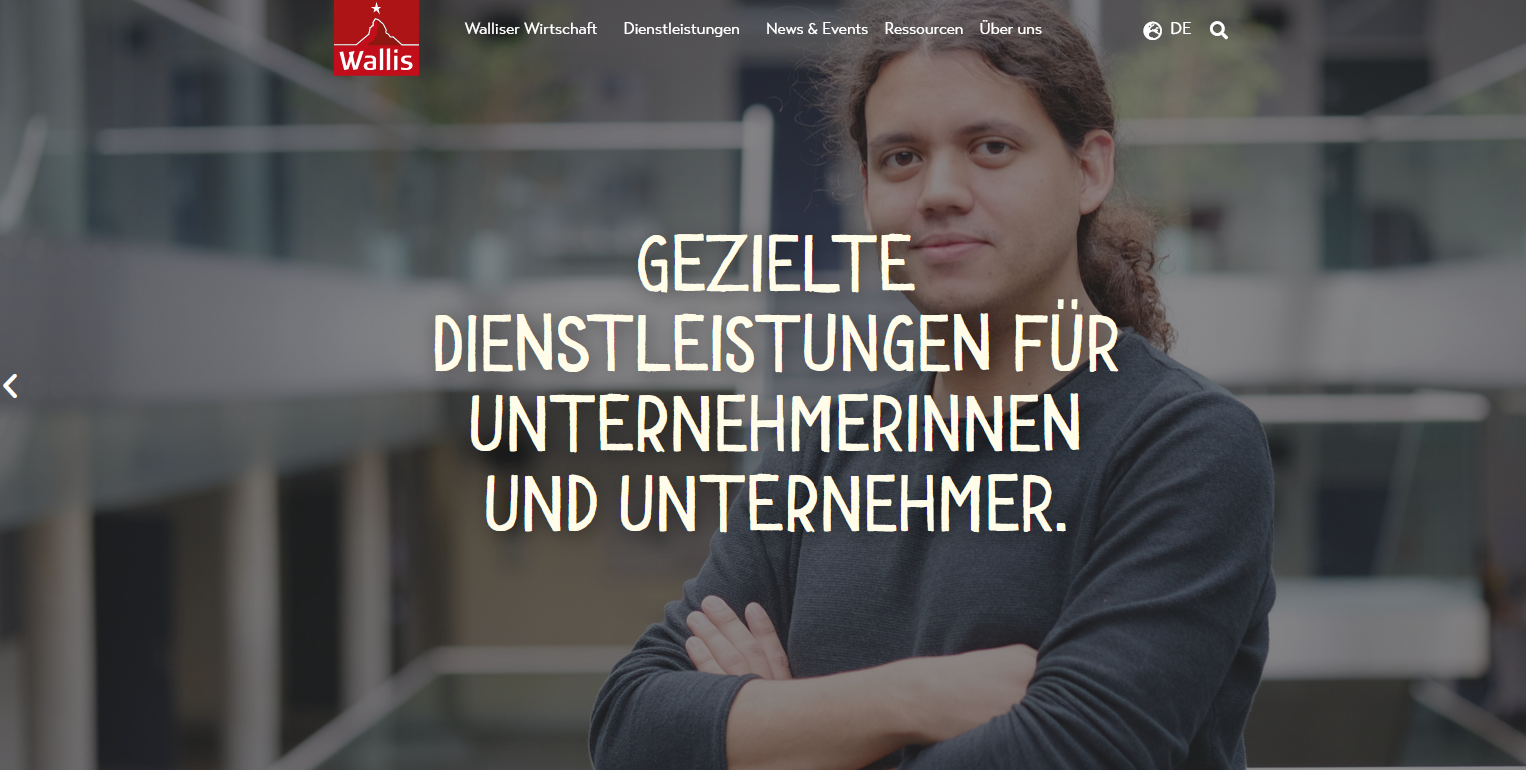 Business Valais wird neu Wirtschaftsförderung Wallis