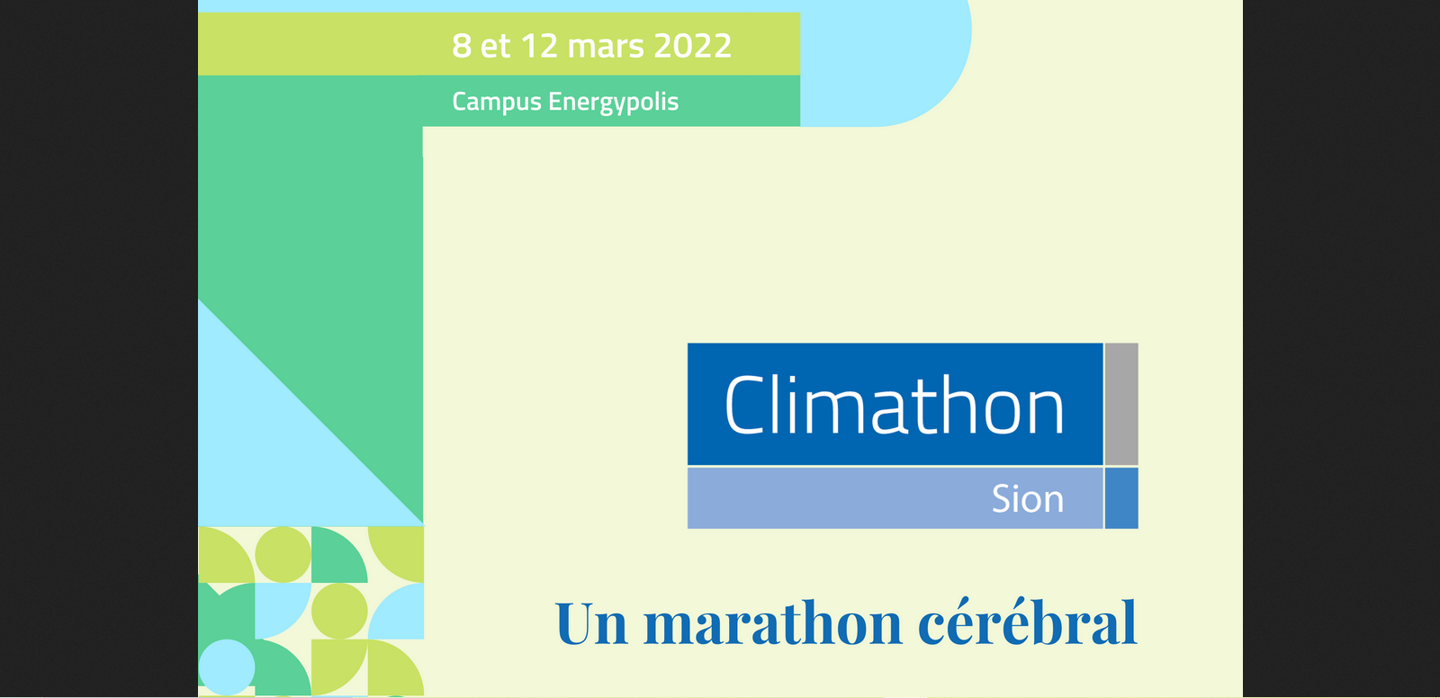 «Climathon de Sion» am 8. und 12. März 2022