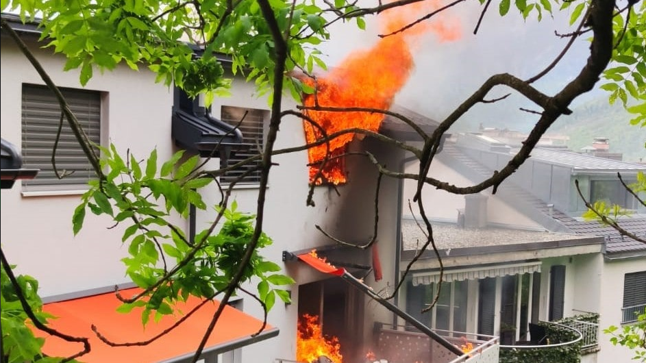 Wohnungsbrand in Monthey