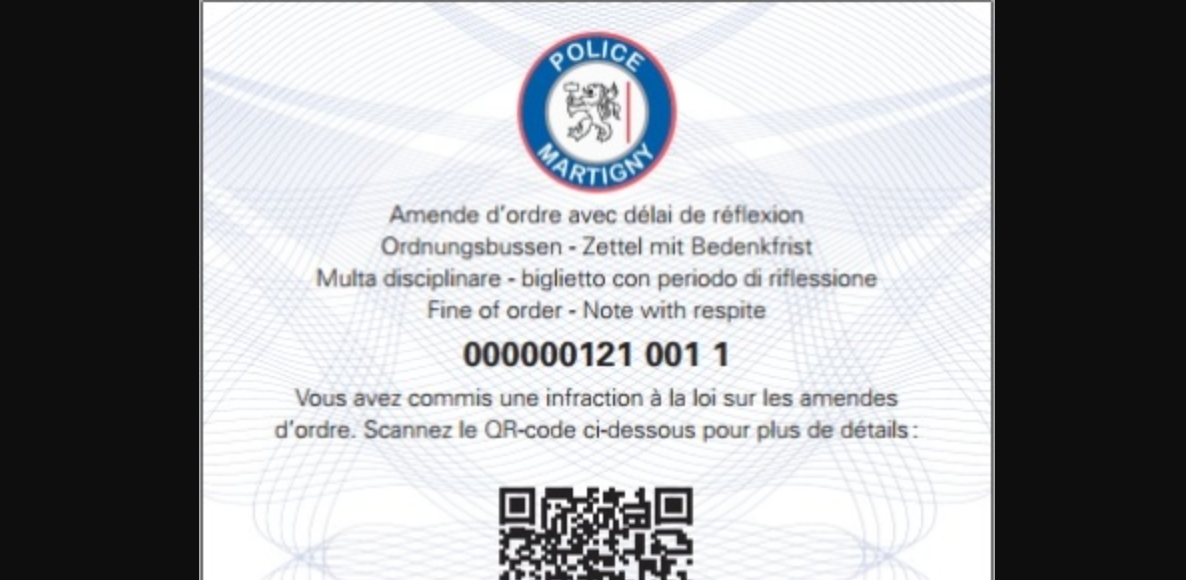 Stadt Martinach stellt Bußen mit QR-Kode aus