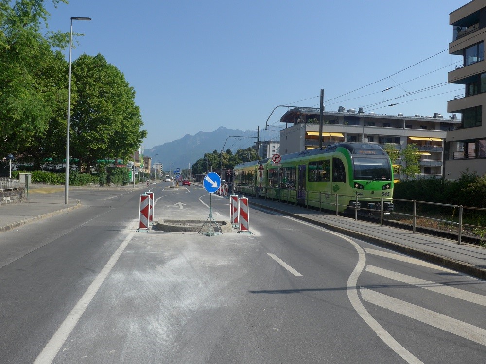 Verkehrsbehinderung auf der Achse Collombey-Monthey