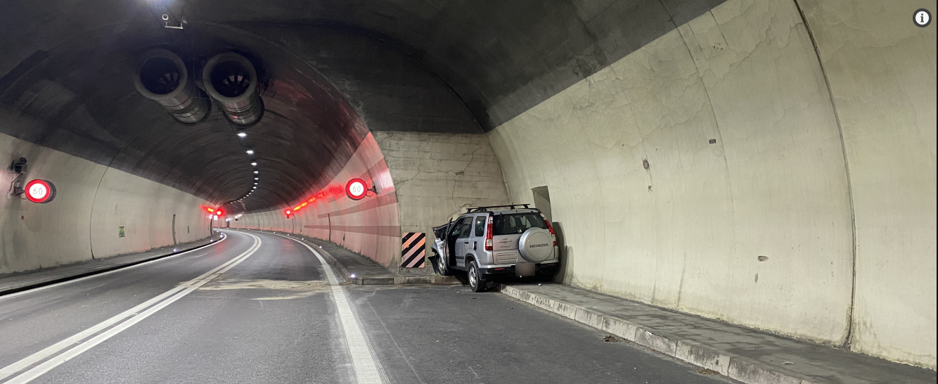 Unfall im Mont-Chemin-Tunnel