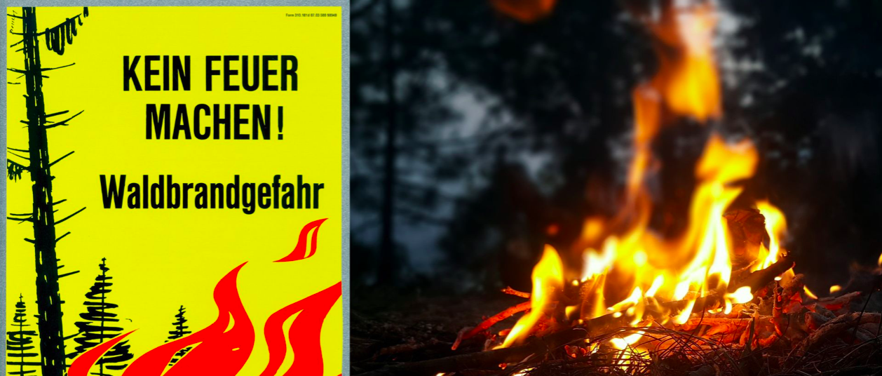 Große bis sehr große Brandgefahr