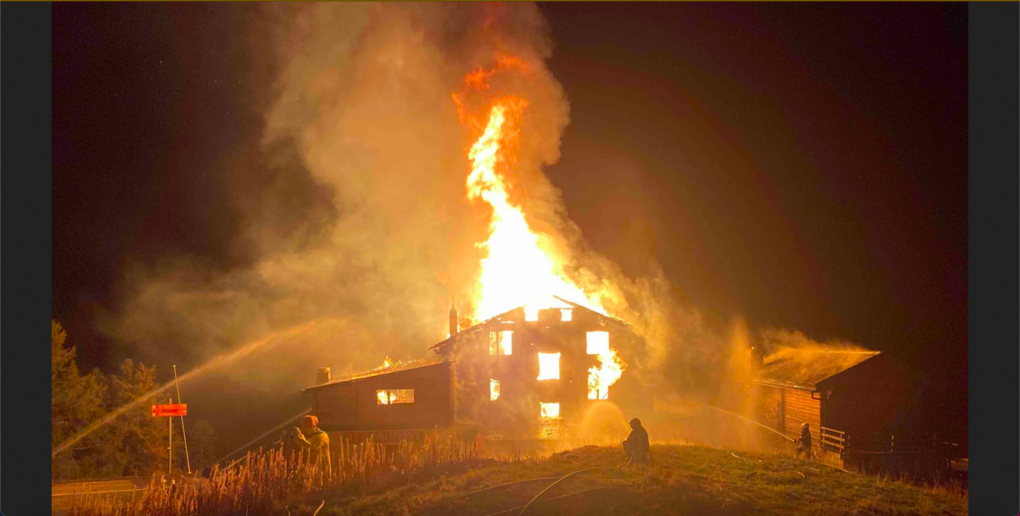 Restaurant-Brand in Albinen