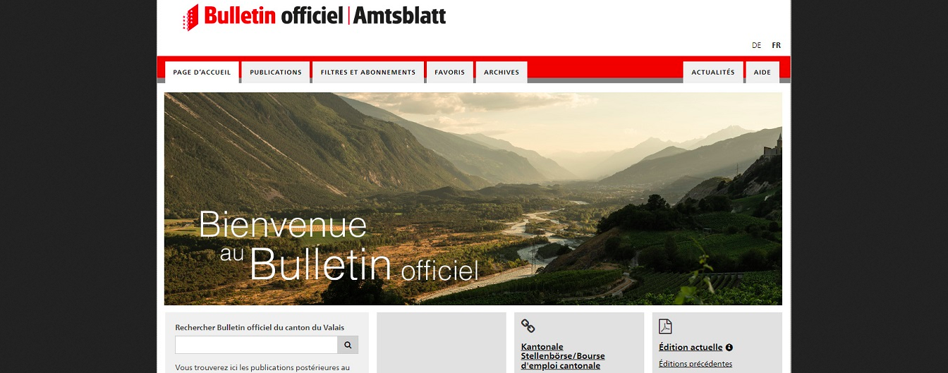 Amtsblatt des Wallis wird endlich digital