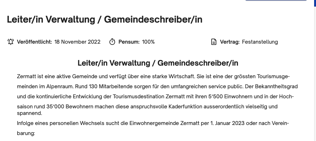 Andre Anrig Gemeindeschreiber Zermatt