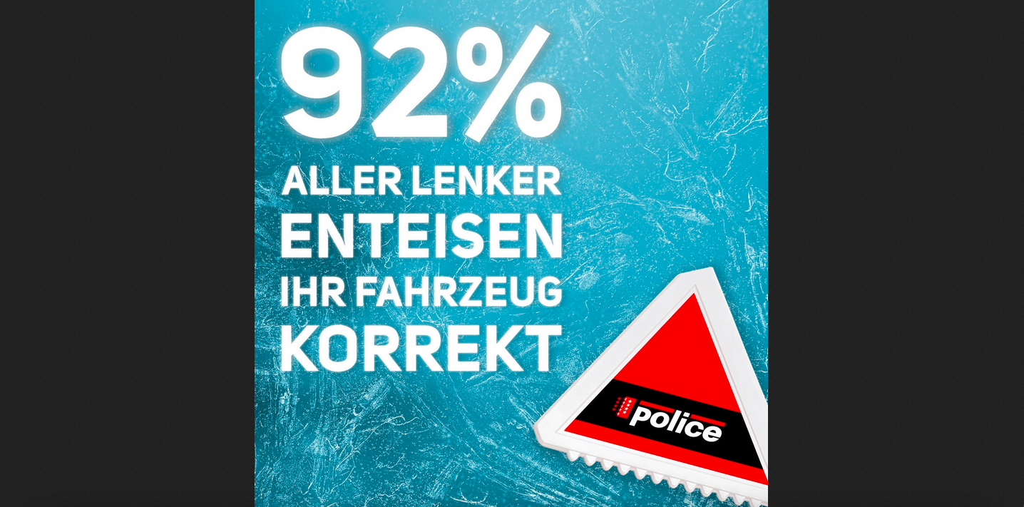92% aller Lenker enteisen ihr Fahrzeug korrekt