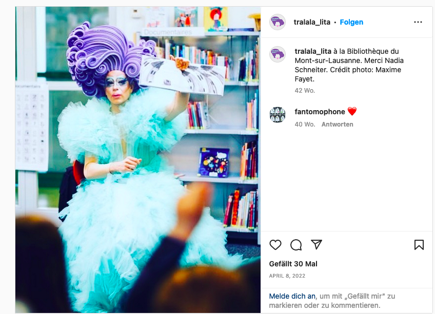 Auszug aus dem Instagram-Profil von Tralala Lita