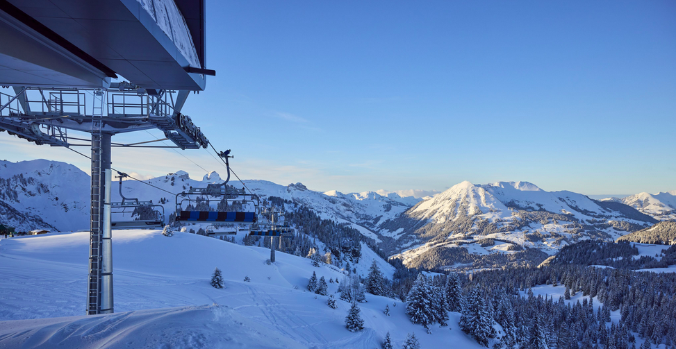 Eine der größten Sesselbahnen in Villars