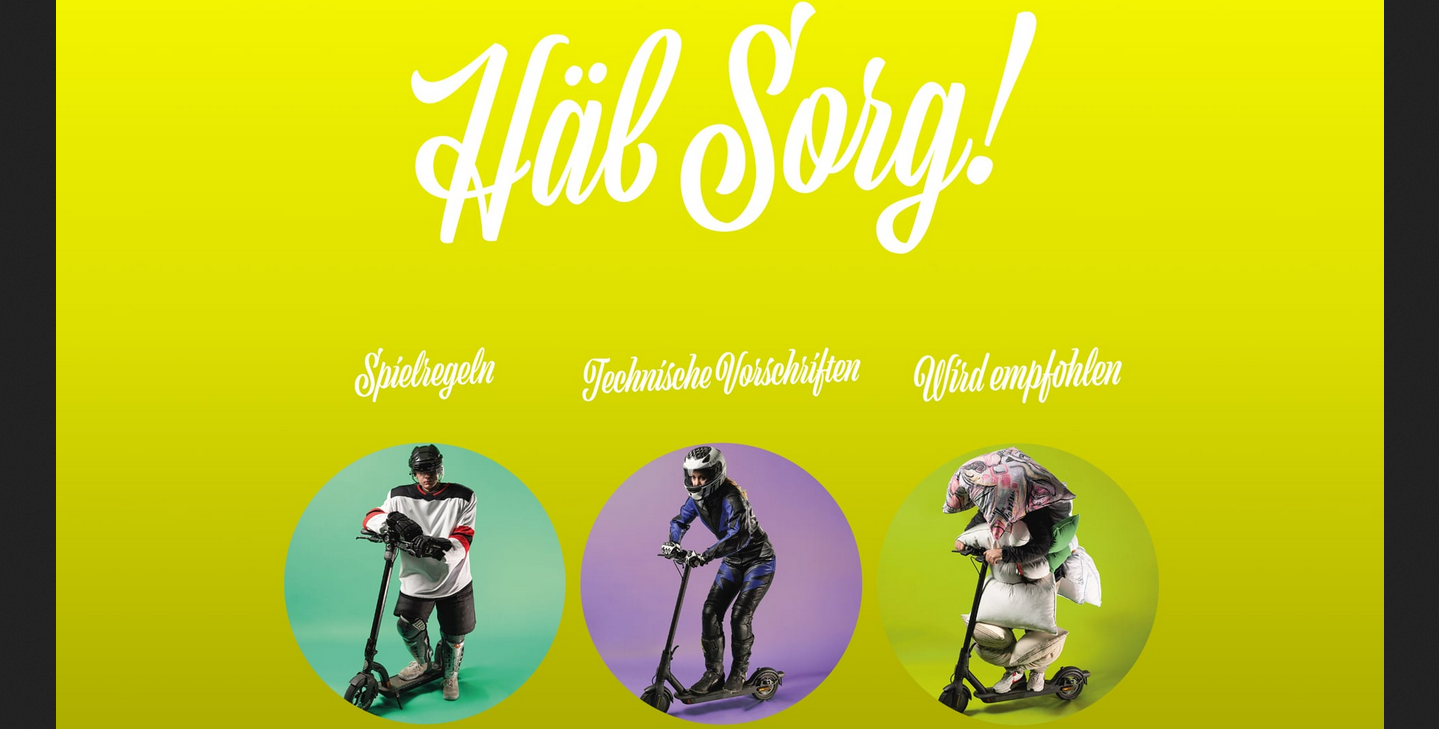 E-Trottinett: Kampagne «Häb Sorg»