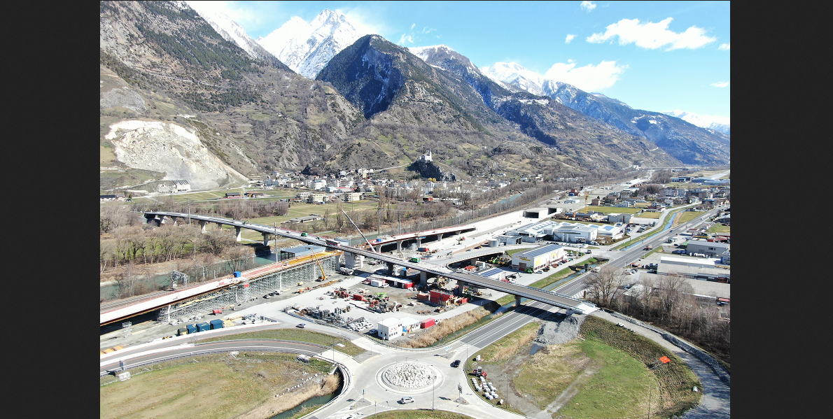 Bauarbeiten an der A9 an der „Großi Brigga Gesch“Brücke Turtig-Niedergesteln vom 3. April bis Herbst gesperrt