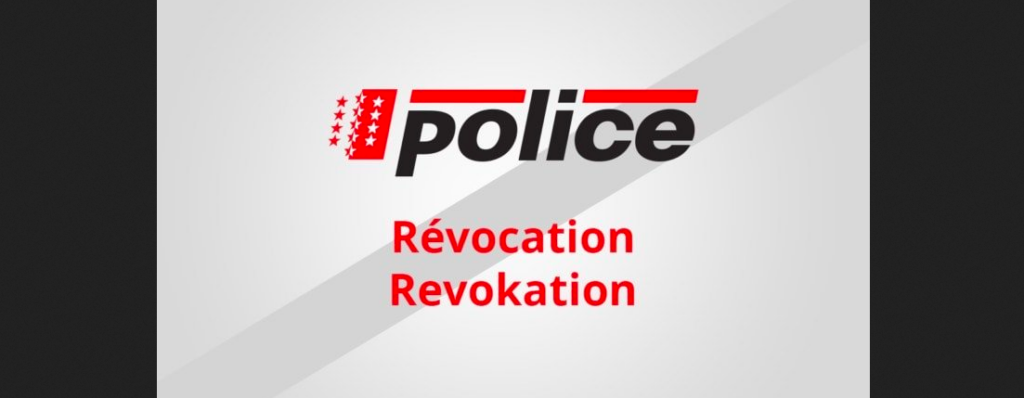 Revokation Vermisstmeldung – Gérald L.