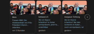 Man fragt sich: Wo ist Gianni Infantino? Wenige Fotos und nur vereinzelte Auftritte während WM-Spielen bestätigen, dass der Schweizer in Ozeanien weilt. Das Rampenlicht scheut Infantino aber.