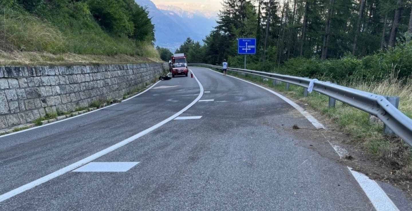 Martinach-Combe: Verkehrsunfall mit einem Motorradfahrer