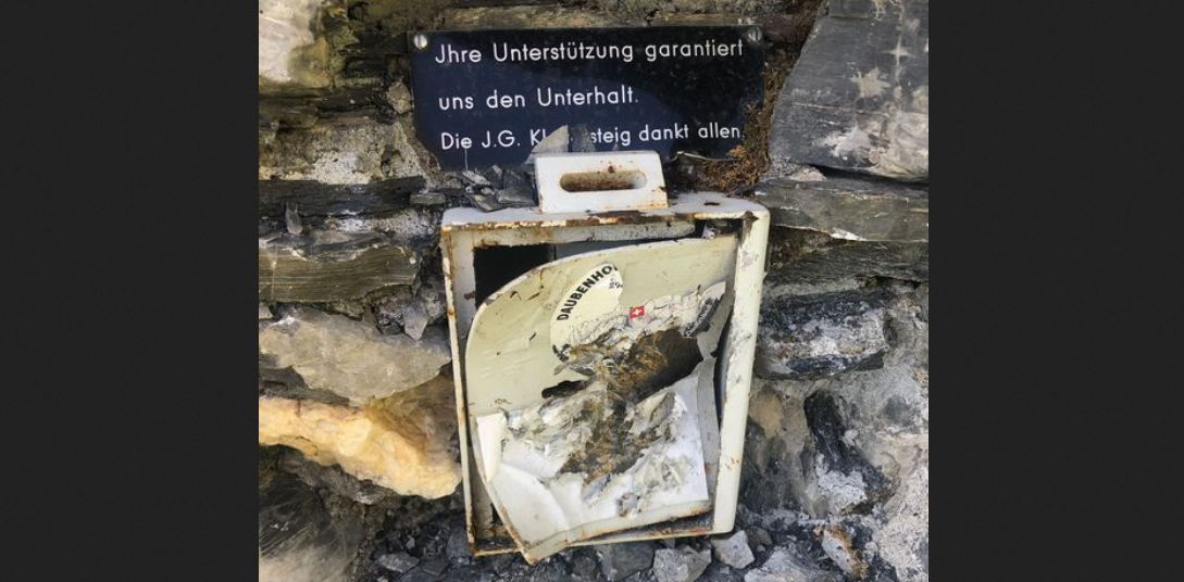 Diebstahl auf 2350 Metern Höhe am Klettersteig Via Ferrata am Daubenhorn / Leukerbad