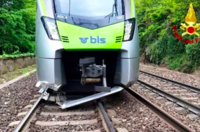 ZUg entgleist BLS-Zug Domodossola-Brig