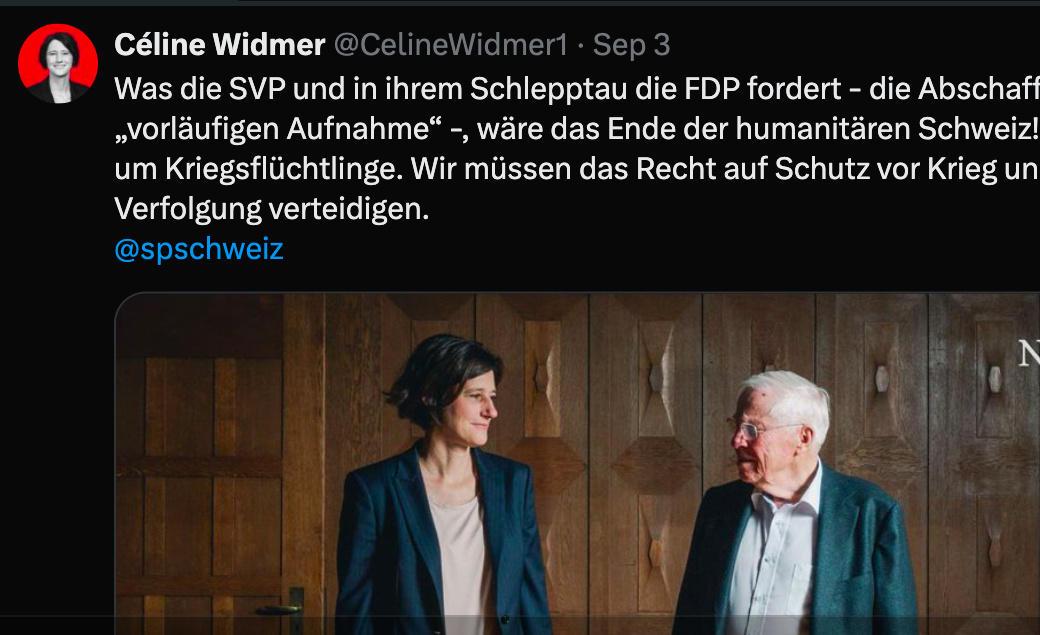 Volksuni und Gratis-Gesundheitsversorgung für alleNationalrätin Céline Widmer schüttet das Füllhorn aus