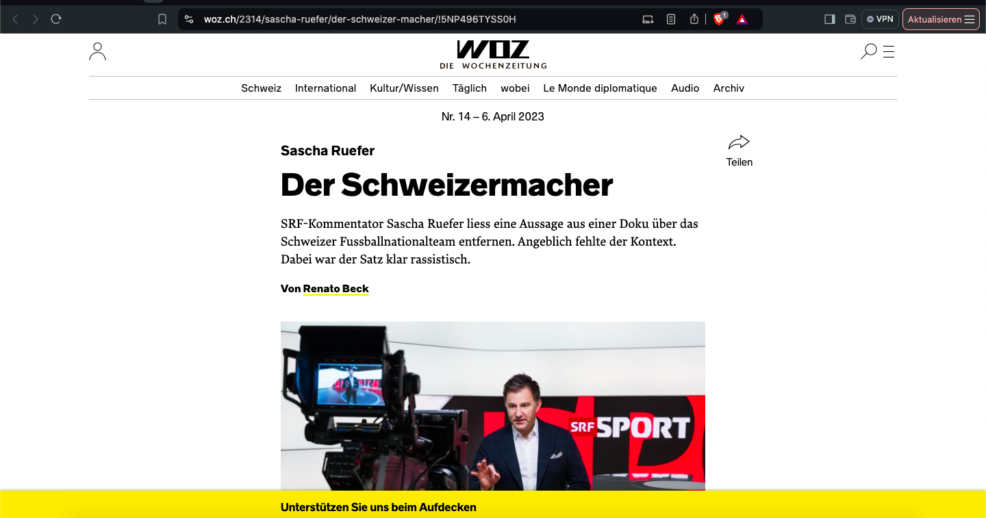 Schlaue linke «WochenZeitung»Der Presserat lässt sich an der Nase herumführen