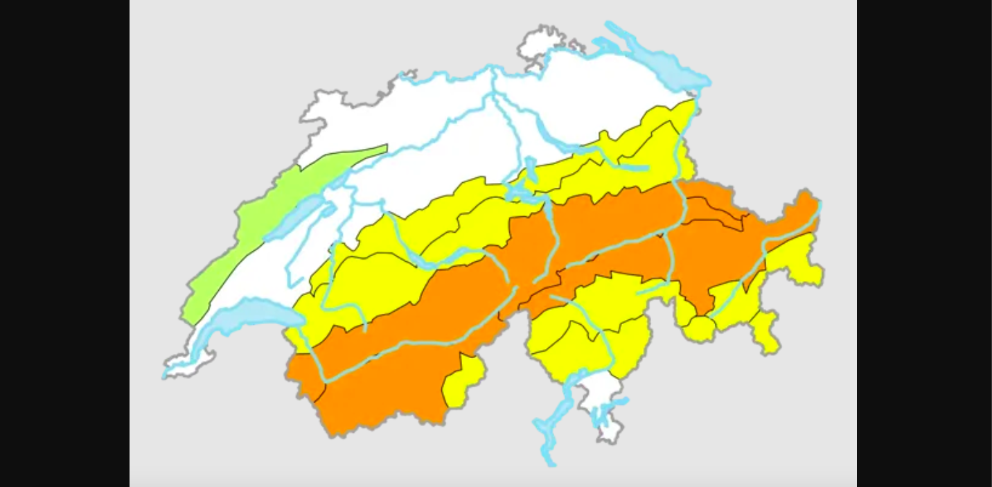 Erhebliche Lawinengefahr im WallisFast im ganzen Kanton große Lawinengefahr