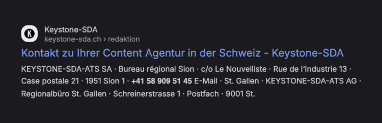 Keyston-SDA Sion