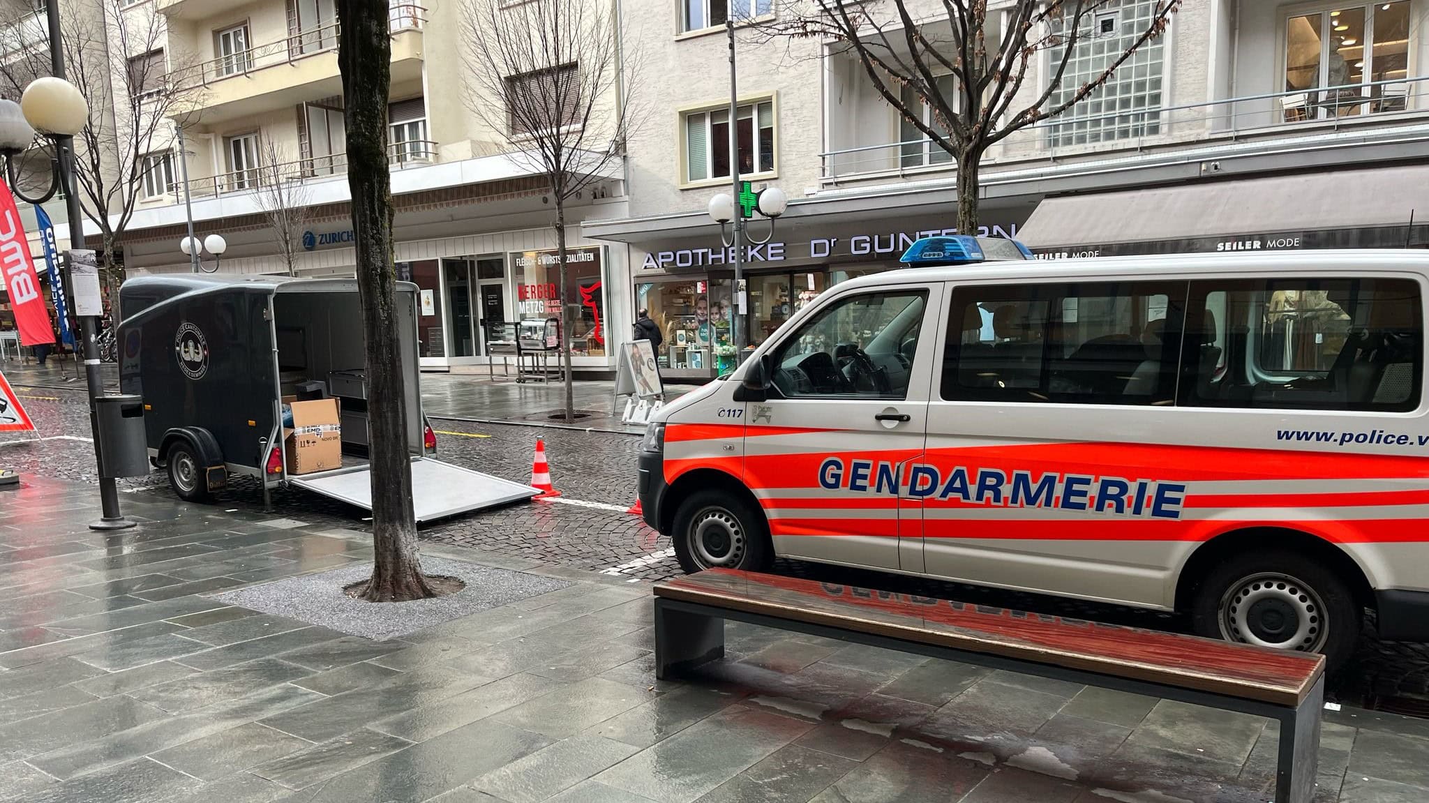 Sicherstellung von Sprengstoff in privatem KellerBahnhofstraße Brig gesperrt