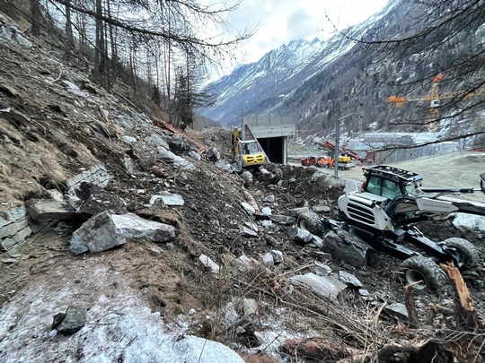Situation nach zweitem Steinschlag am 26. März 2025