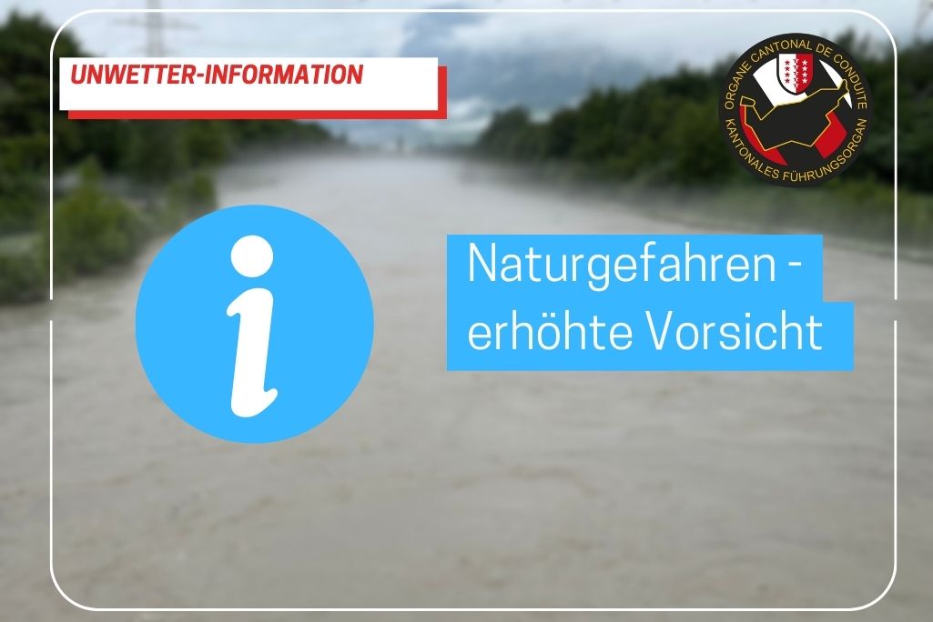 Ergiebige Niederschläge im Mattertal, Saastal, Goms und SimplongebietÜbergang in die Rhone-Vorwarnung