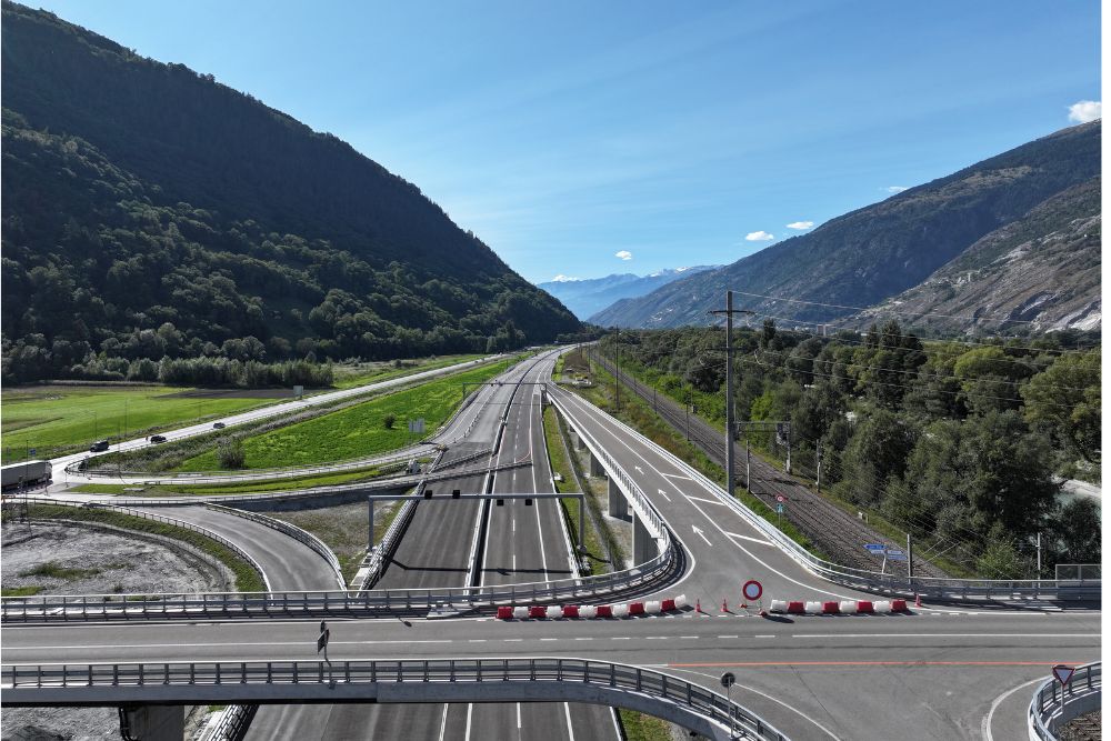 Baustelle A9: Abschnitt Raron – Gampel / Steg wieder gesperrt2-monatige Totalsperrung des A9-Abschnittes wegen Tests