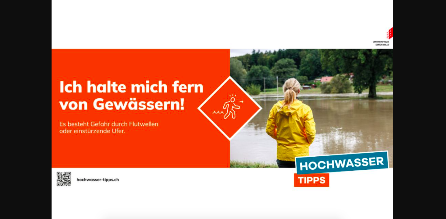 «Hochwasser-Tipps»Präventionskampagne gegen die Hochwassergefahr