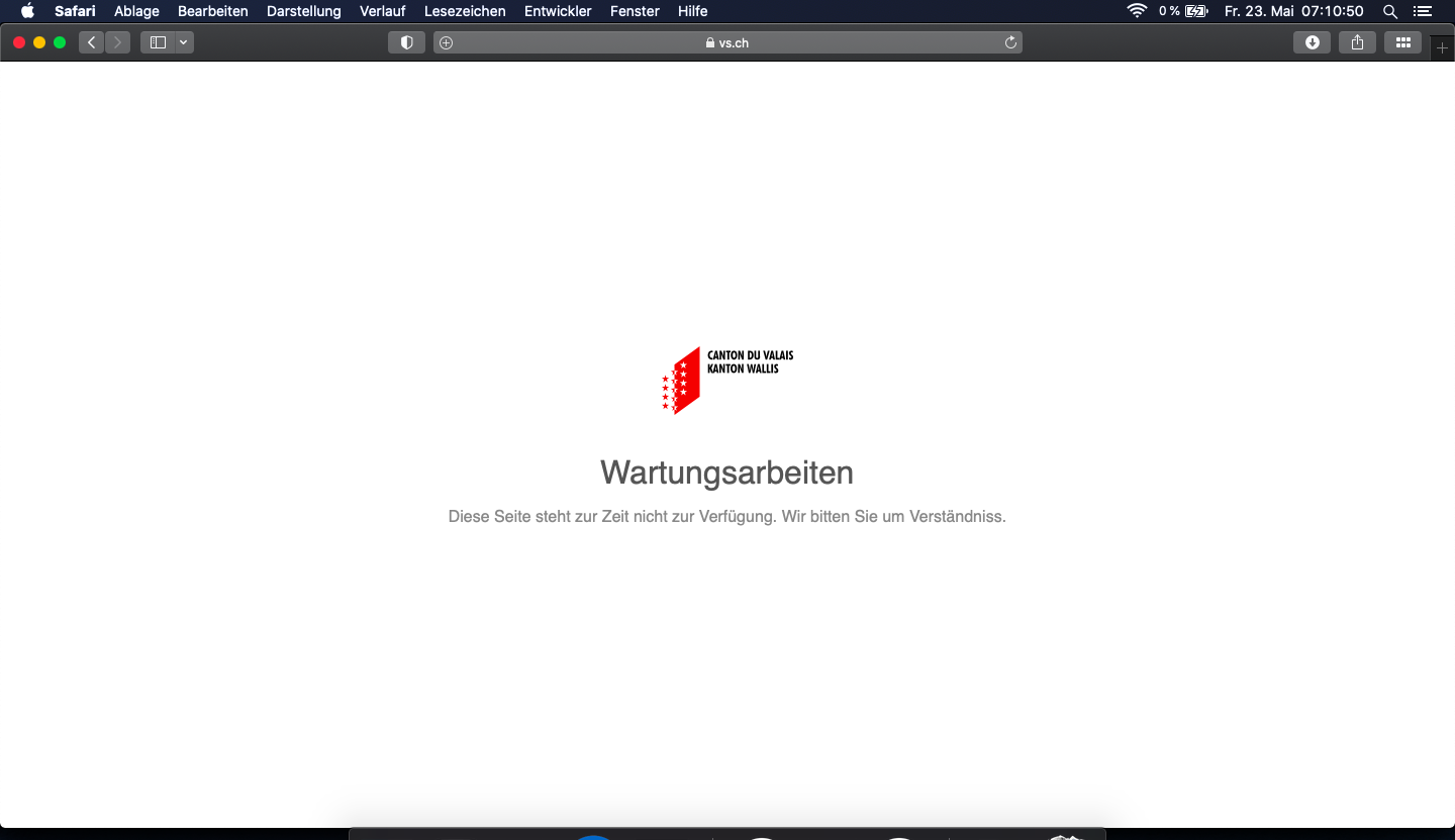 Hackerattacke auf VS.ch: Offizielle Kantonswebseite weiterhin nicht erreichbarKantonswebseite VS.ch gehäckt