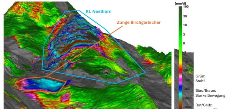 Blatten Felssturz Zeitraffer Deformationsanalyse_Radar
