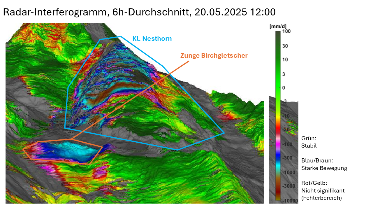 Blatten-Felssturz im ZeitrafferSituation am Kleinen Nesthorn