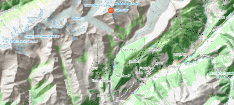 Groß Fußhorn Großes Fußhorn Oberaletschgletscher Helikopterabsturz