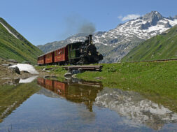 Zug mit Lok HG 2_3 Nr 6 bei Muttbach