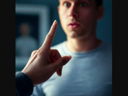 erhobener Zeigefinger