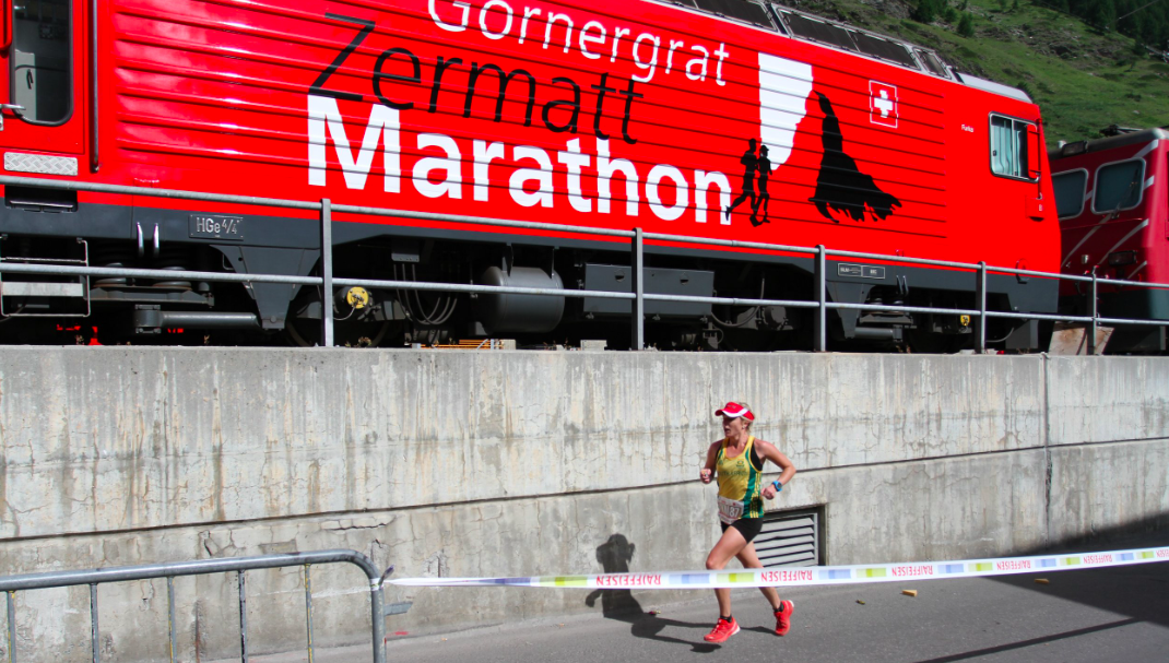 Gornergrat-Zermatt-Marathon 2025Extrazug der Matterhorn-Gotthard-Bahn von St. Niklaus nach Zermatt