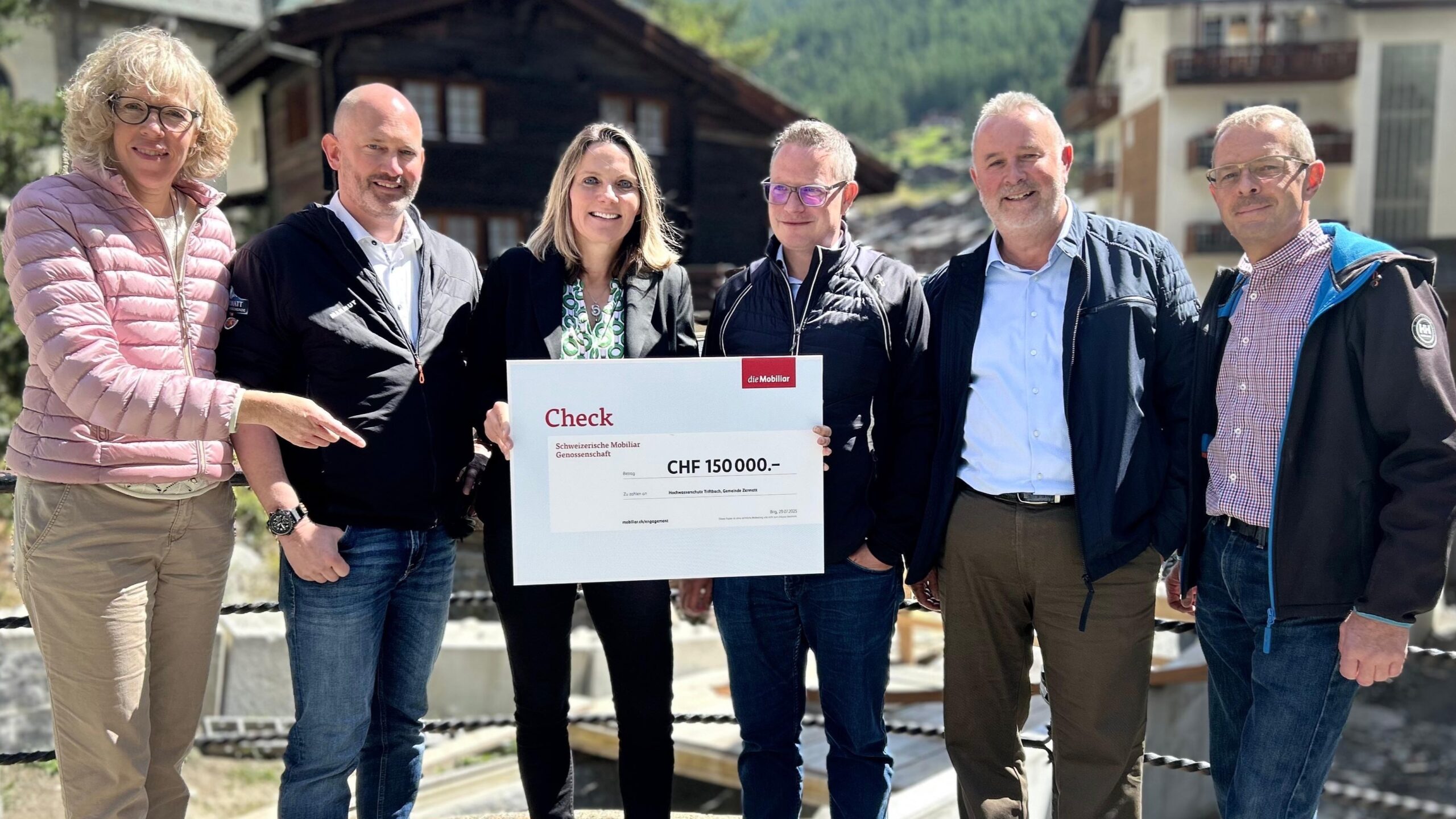 Mobiliar unterstützt Hochwasserschutzprojekt in ZermattMaßnahmen für Hochwasser, das alle 300 Jahre vorkommt