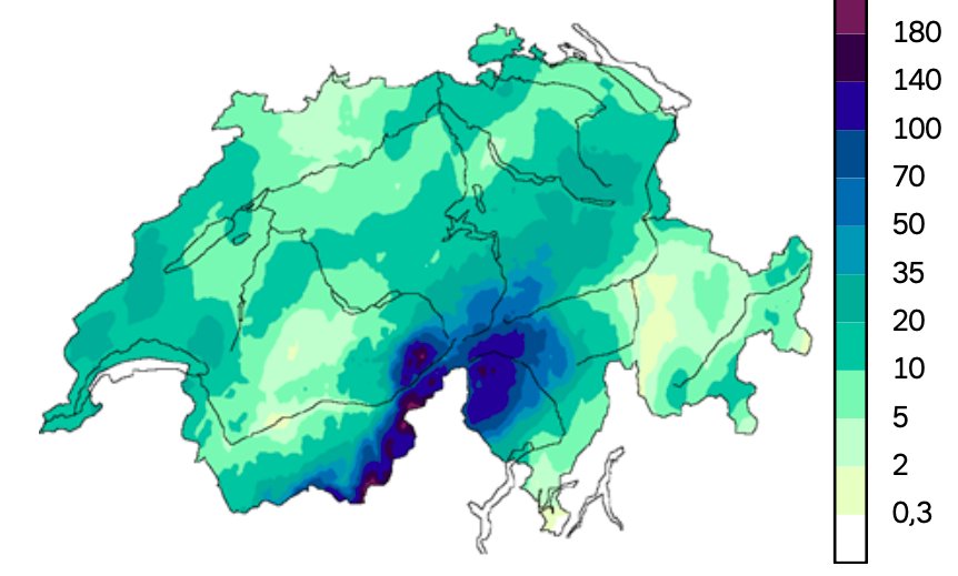 Hochwasser und Gletscherschmelze: Kanton Wallis stark betroffenHydrologisches Jahrbuch der Schweiz veröffentlicht