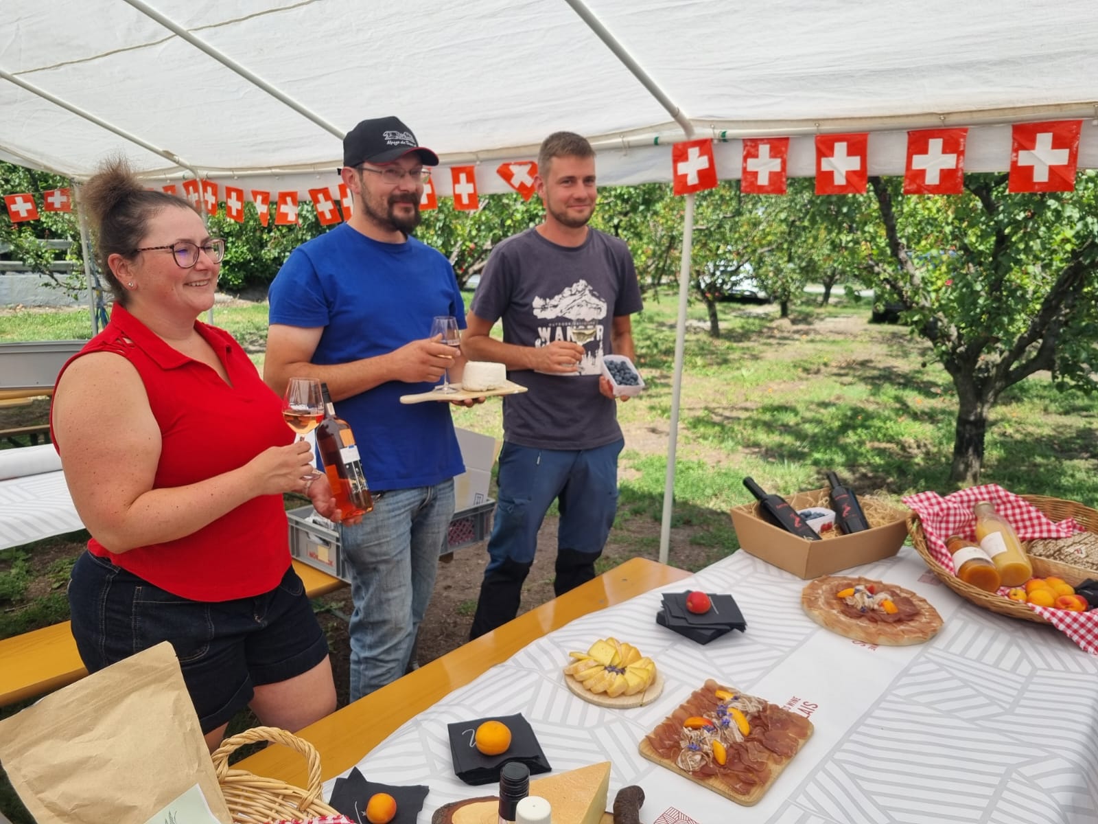 Saisonale lokale Produkte aus dem WallisAnlaß am 1. August
