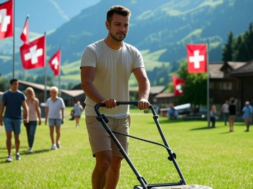 Rasenmähen am 1. August in der Schweiz