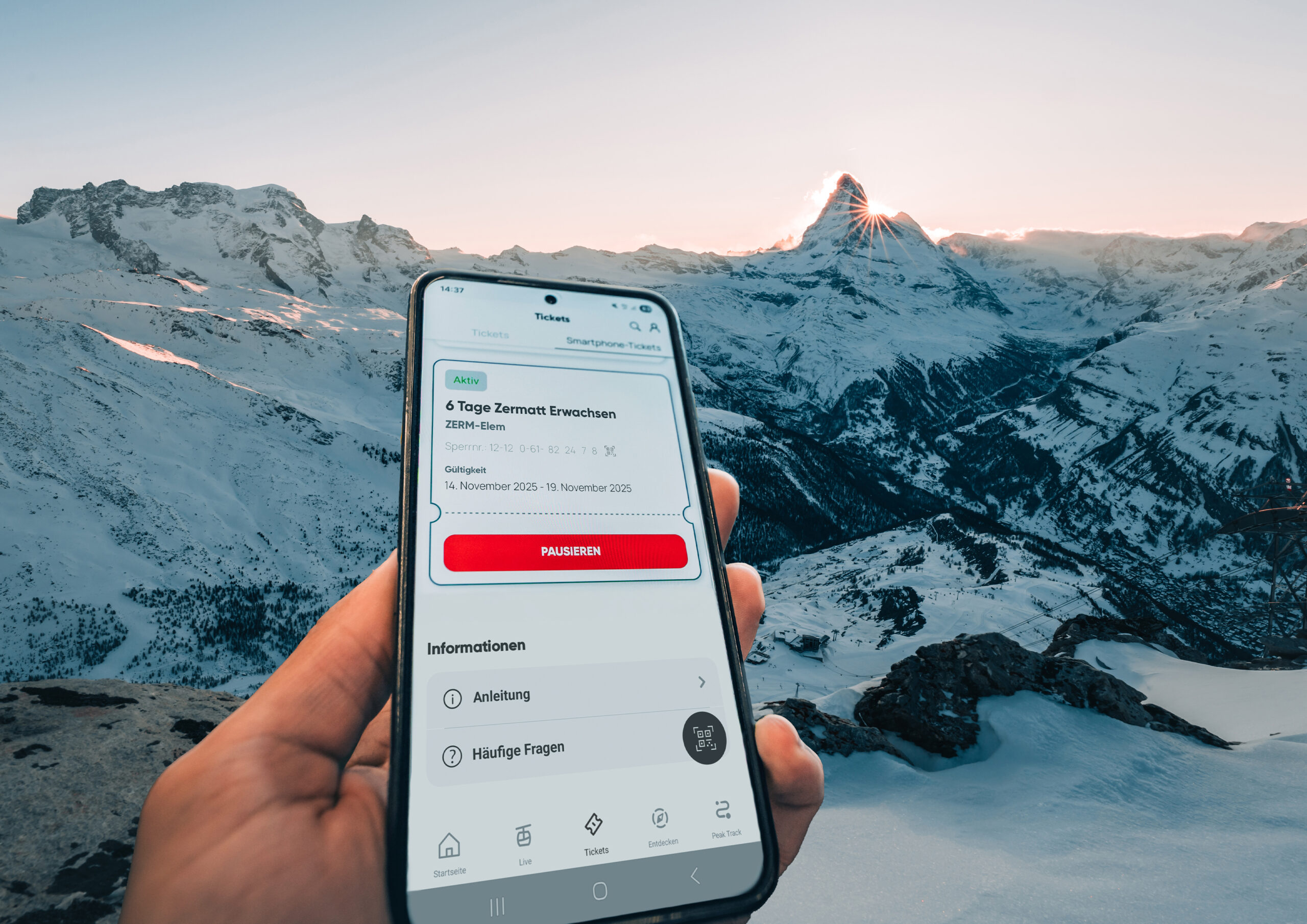 Digitale Zukunft im „Matterhorn Paradise“Zermatt führt als erste Destination der Schweiz vollständig digitales, mobiles Ticket ein