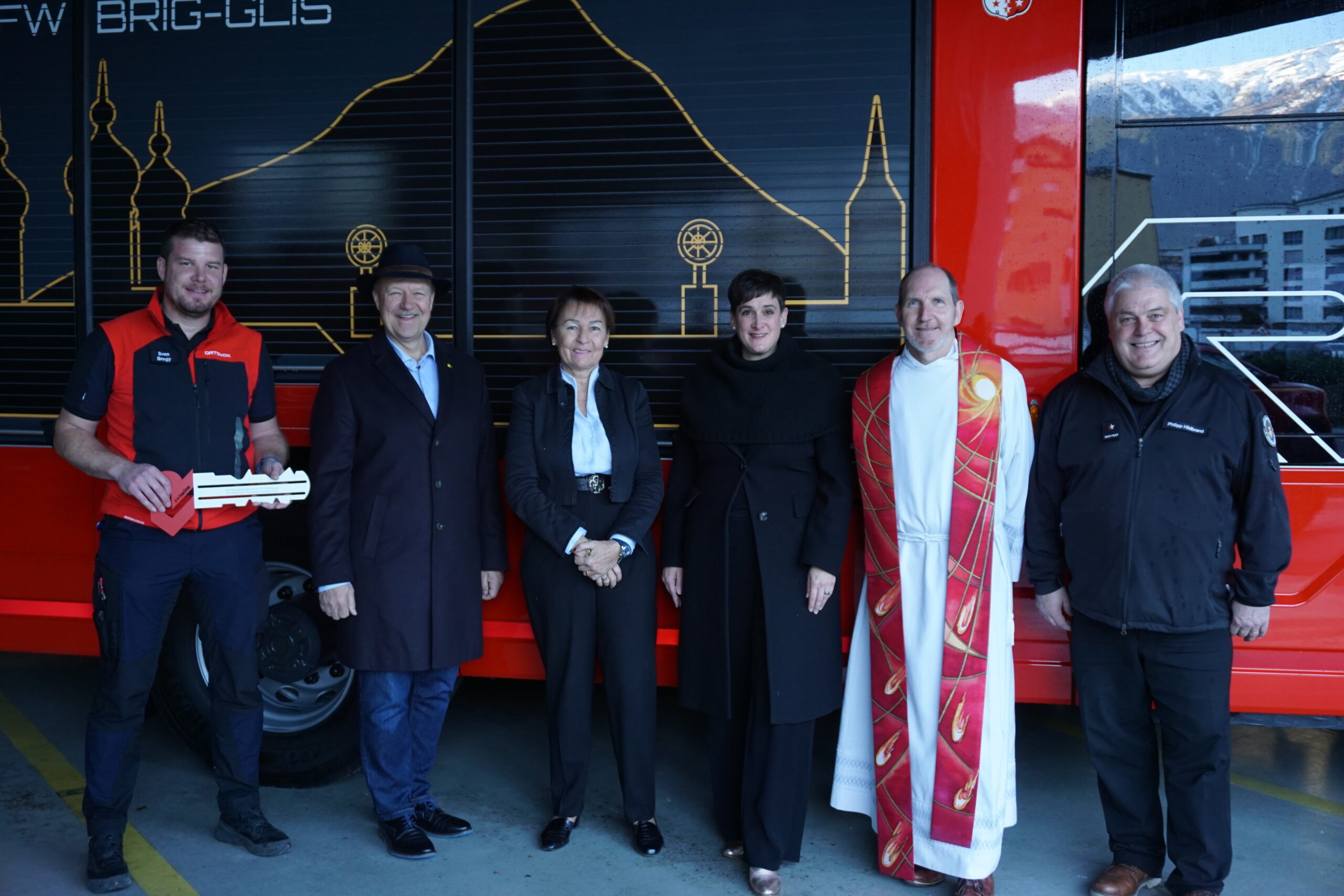 Stützpunktfeuerwehr Brig-Glis weiht neues Tanklöschfahrzeug ein18 Tonnen schweres Fahrzeug ab sofort im Einsatz