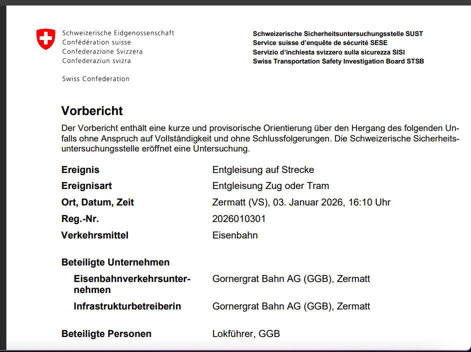 Gornergratbahn-„Zugentgleisung“ auf Gerwigbrücke oder ein „Antriebsschaden“?Gornergratbahn gerät in Kritik wegen Kommunikation