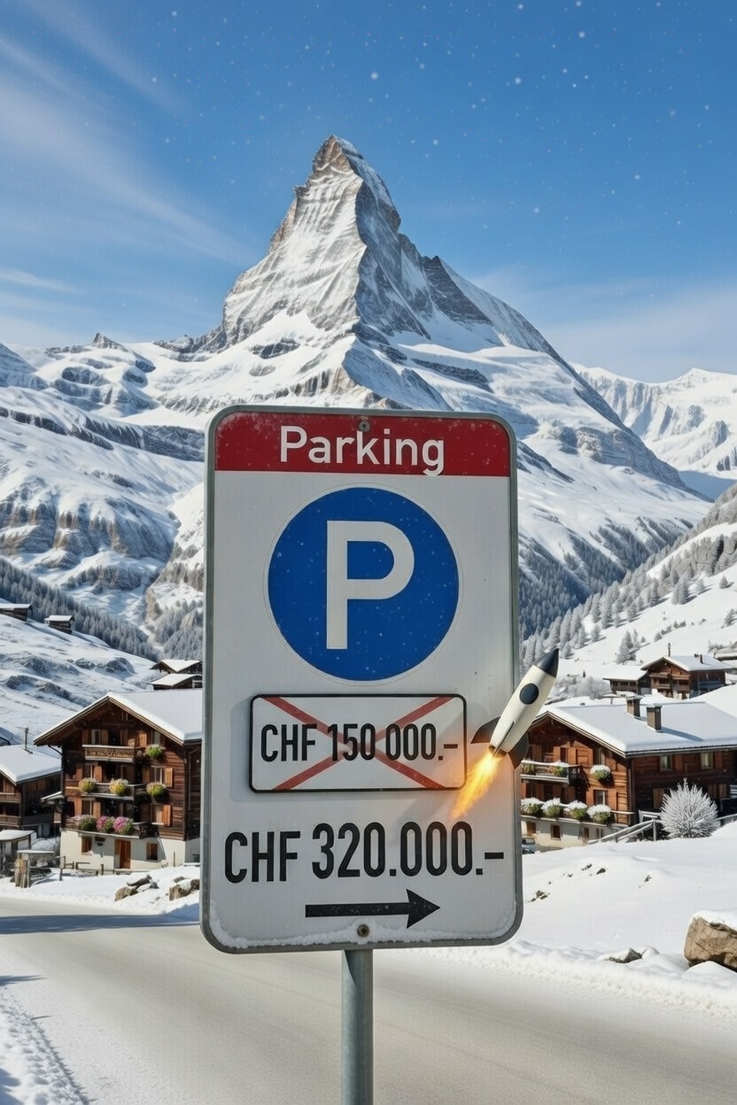Parkplätze am Eingang von Zermatt werden zum LuxusAutofreies Dorf macht Abstellen teuer