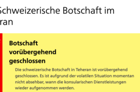 Schweizer Botschaft Teheran 23.3.2026
