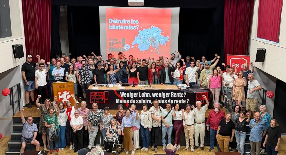 Kongreß der SP Unterwallis in MartinachPSVR: "Nein zur Chaos-Initiative"