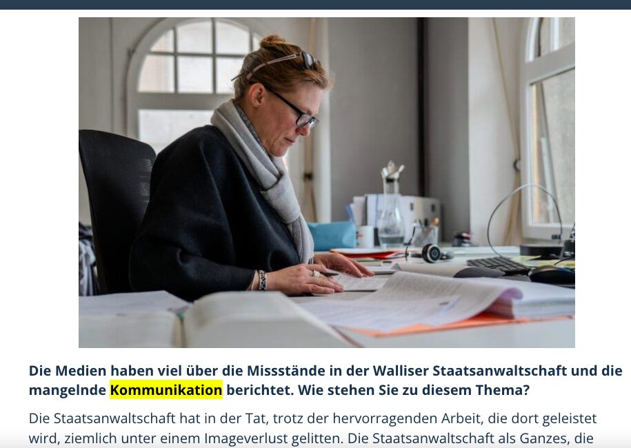 Beatrice Pilloud zur Kommunikation der Walliser Justizbehörden"Das ist eine Verpflichtung"