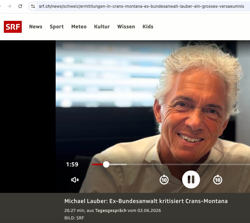 Scharfe Kritik an der Staatsanwaltschaft Wallis von Michael LauberFrüherer oberster Strafermittler: Staatsanwaltschaft Wallis hat Ansehen der gesamten Schweizer Justiz beschädigt